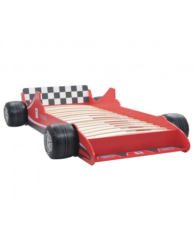 Letto Bimbo ad Auto da Corsa 90x200 cm Rosso