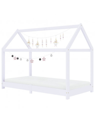 Giroletto per Bambini Bianco in Massello di Pino 80x160 cm