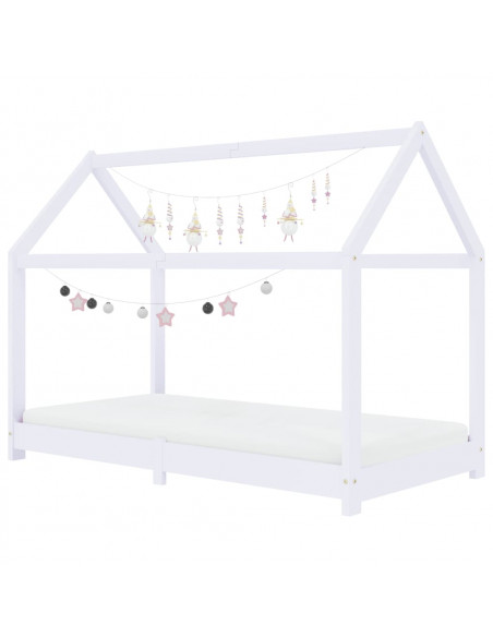 Giroletto per Bambini Bianco in Massello di Pino 80x160 cm