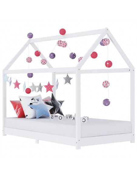 Giroletto per Bambini Bianco in Massello di Pino 90x200 cm