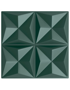 Pannelli Murali 48 pz Verdi 50x50 cm XPS 12 m² Origami 2