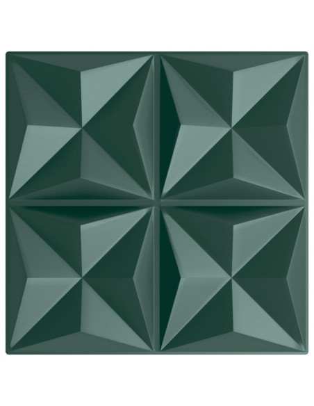 Pannelli Murali 48 pz Verdi 50x50 cm XPS 12 m² Origami