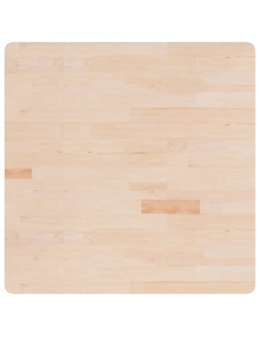 Piano Tavolo Quadrato 90x90x1,5 cm Massello Rovere Non Trattato