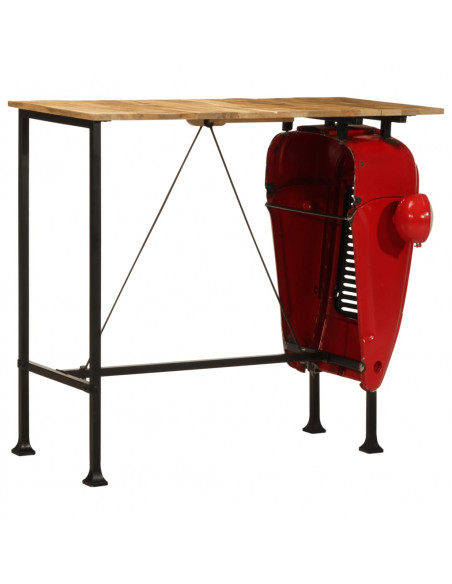 Set da Bar 5 pz in Legno Massello di Mango