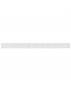 Recinzione a Rete con Flangia Argento 1,6x25 m 2