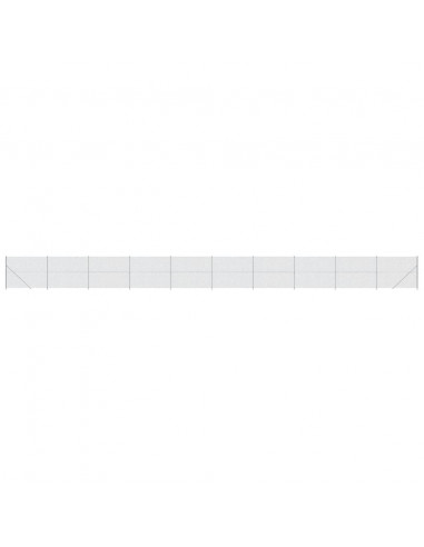 Recinzione a Rete con Flangia Argento 1,6x25 m