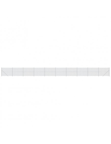 Recinzione a Rete con Flangia Argento 1,6x25 m