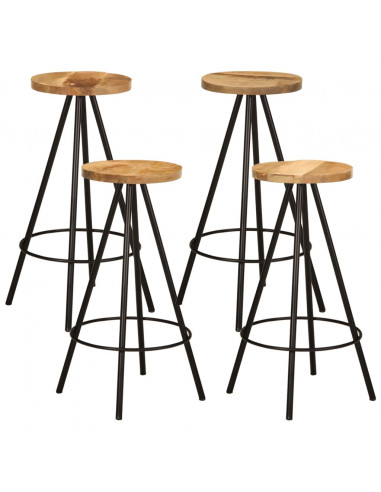 Set da Bar 5 pz in Legno Massello di Mango