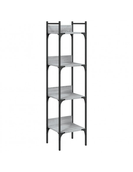 Libreria 4Ripiani Grigio Sonoma 35x30x138,5cm Legno Multistrato