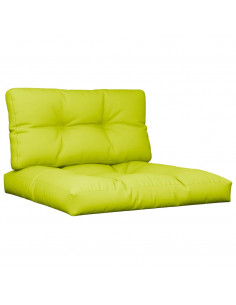 Cuscini per Divani in Pallet 2 pz Verde Intenso in Tessuto 2