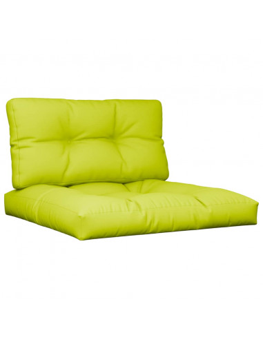 Cuscini per Divani in Pallet 2 pz Verde Intenso in Tessuto