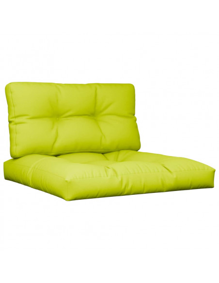 Cuscini per Divani in Pallet 2 pz Verde Intenso in Tessuto