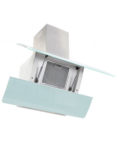 Cappa Aspirante a Muro Acciaio Inox 756 m³/h 90 cm Bianca