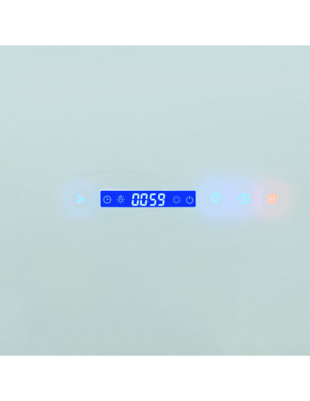 Cappa Aspirante a Muro Acciaio Inox 756 m³/h 90 cm Bianca