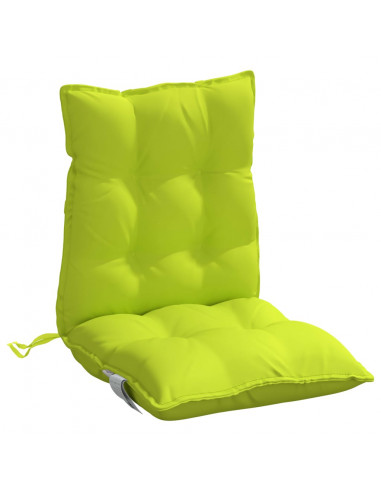 Cuscini Sedia Schienale Basso 4 pz Verde Chiaro Tessuto Oxford