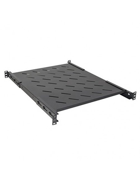 RIPIANO LINK PER ARMADIO RACK 19" ALLUNGABILE 550mm CON 4 AGGANCI NERO per armadi profondi 800mm