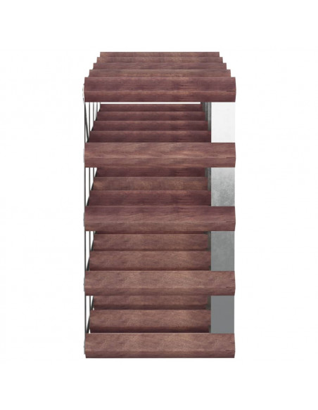 Portabottiglie per 20 Bottiglie Legno Massello di Pino Marrone