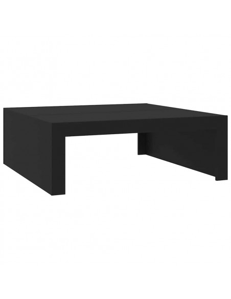 Tavolino da Salotto Nero 100x100x35 cm in Truciolato