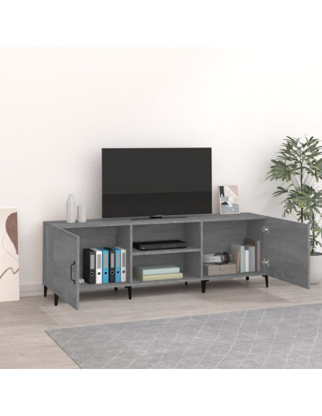 Mobile Porta TV Grigio Sonoma 150x30x50 cm in Legno Multistrato