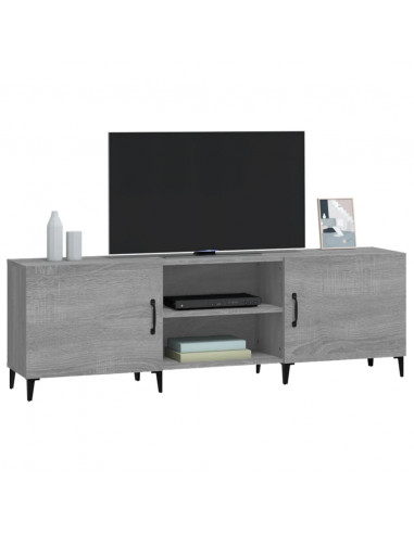 Mobile Porta TV Grigio Sonoma 150x30x50 cm in Legno Multistrato