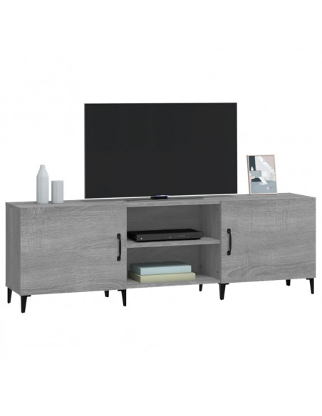 Mobile Porta TV Grigio Sonoma 150x30x50 cm in Legno Multistrato