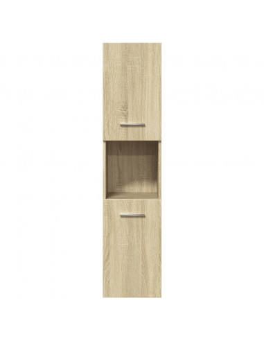 Set Mobili da Bagno 4 pz Rovere Sonoma in Legno Multistrato