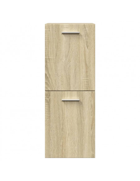 Set Mobili da Bagno 4 pz Rovere Sonoma in Legno Multistrato