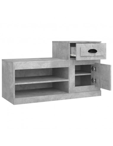 Scarpiera Grigio Cemento 100x42x60 cm in Legno Multistrato