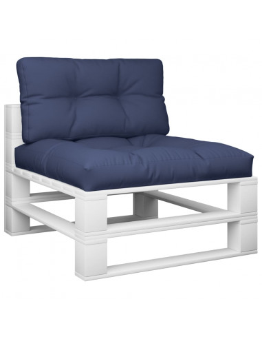 Cuscini per Pallet 2 pz Blu Marino in Tessuto
