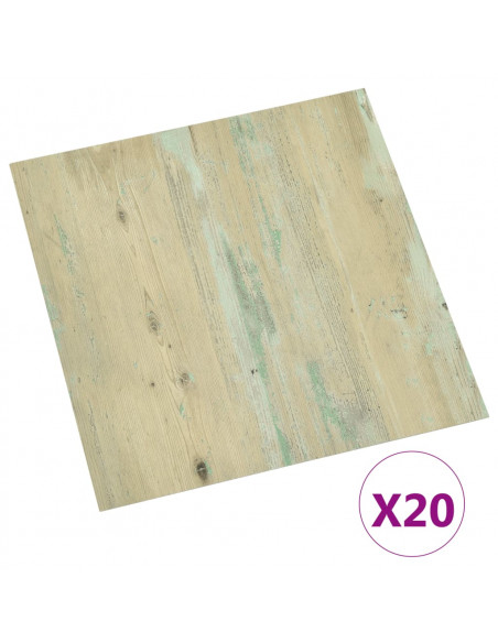 Listoni Pavimenti Adesivi 20 pz in PVC 1,86 m² Marrone Chiaro