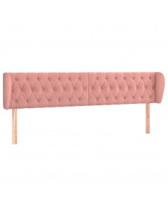 Testiera ad Orecchio Rosa 203x23x78/88 cm in Velluto 2