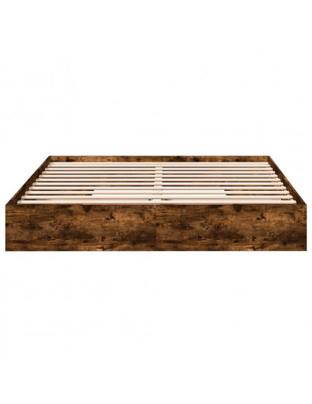 Giroletto con Cassetti Rovere Fumo 180x200 cm Legno Multistrato