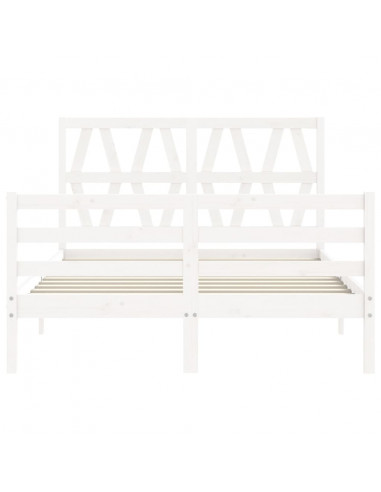 Giroletto con Testiera Bianco Small Double Legno Massello
