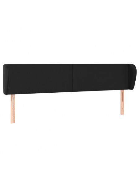 Testiera ad Orecchio Nera 163x23x78/88 cm in Similpelle