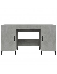 Scrivania Grigio Cemento 140x50x75 cm in Legno Multistrato