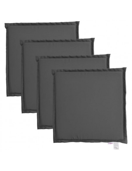 Imbottitura Seduta Giardino 4 pz Antracite 45x45x2 cm Quadrata