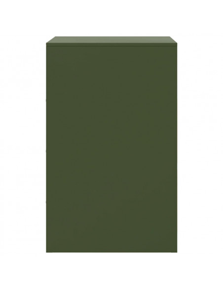 Comodini 2 pz Verde Oliva 34,5x39x62 cm in Acciaio