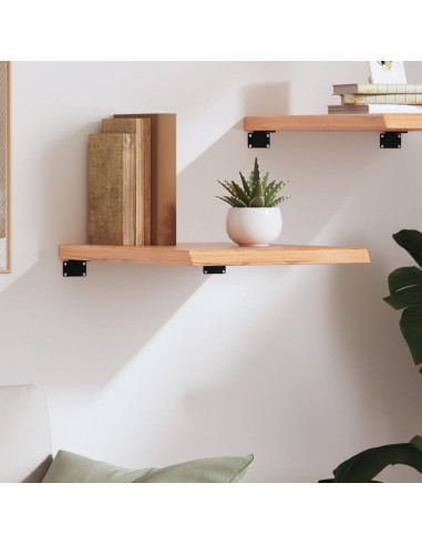 Ripiano Muro Marrone 40x50x(2-4) cm Massello Rovere Trattato