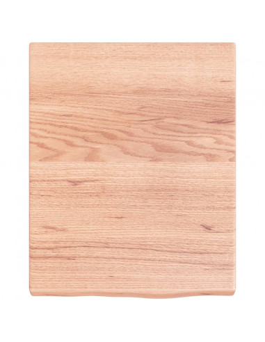 Ripiano Muro Marrone 40x50x(2-4) cm Massello Rovere Trattato