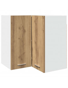 Mobile Pensile Angolo Rovere Artigianale 57x57x60 in Truciolato 2