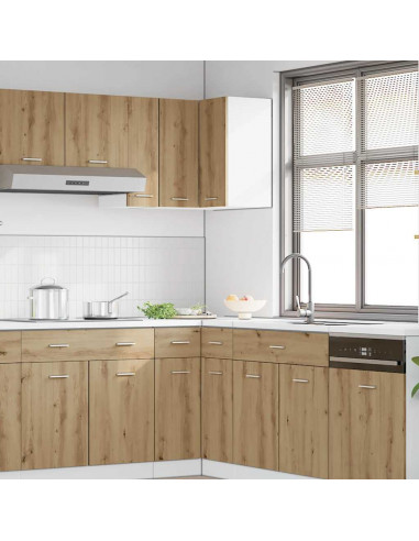 Mobile Pensile Angolo Rovere Artigianale 57x57x60 in Truciolato