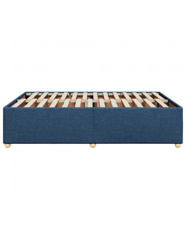 Giroletto senza Materasso Blu 140x200 cm in Tessuto