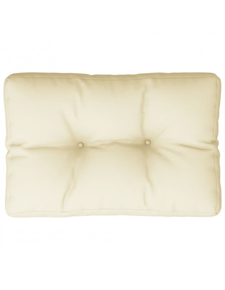 Cuscino per Pallet Crema 60x40x12 cm in Tessuto