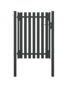 Cancello per Recinzione in Acciaio 1x1,7 m Antracite 2