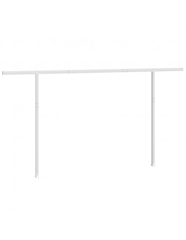 Set Pali per Tenda da Sole Bianco 450x245 cm Ferro