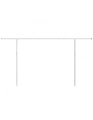 Set Pali per Tenda da Sole Bianco 450x245 cm Ferro