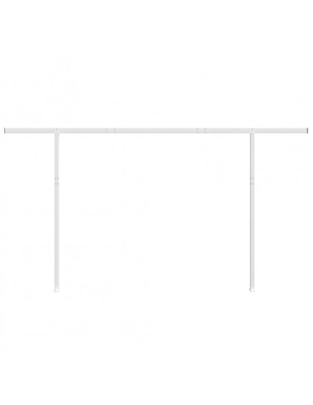 Set Pali per Tenda da Sole Bianco 450x245 cm Ferro