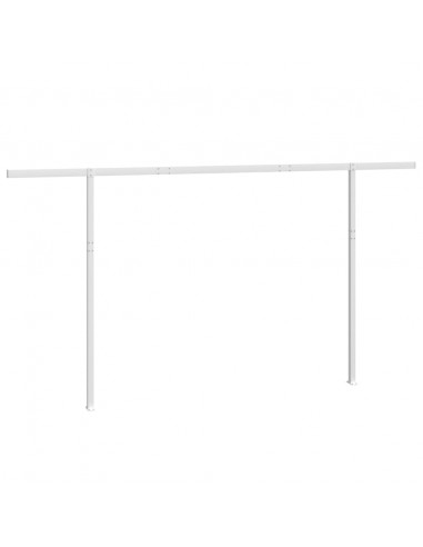 Set Pali per Tenda da Sole Bianco 450x245 cm Ferro