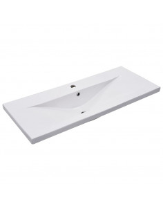 Set Mobili da Bagno 2 pz in Ceramica e Legno Multistrato