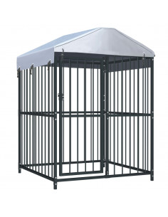 Canile da Esterno con Tetto 120x120x150 cm 2